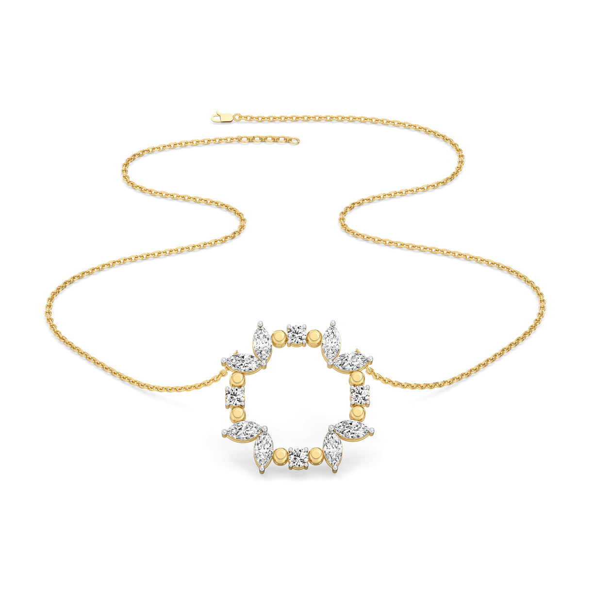 Draped in Marquise - Pure Gold Lab Diamond Necklace