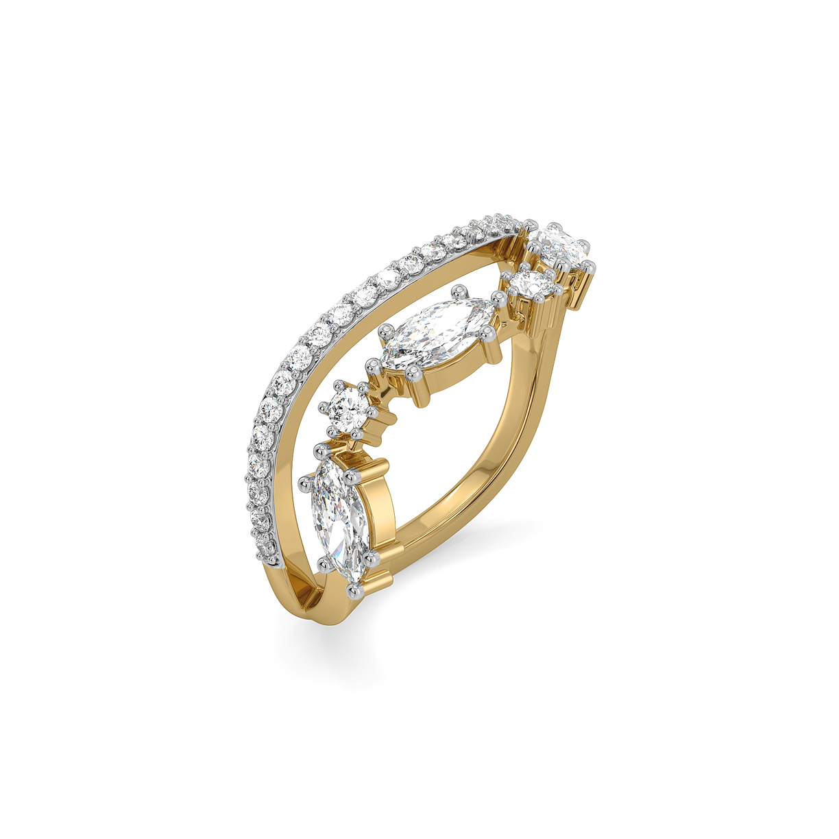 Draped in Marquise - Pure Gold Lab Diamond Ring