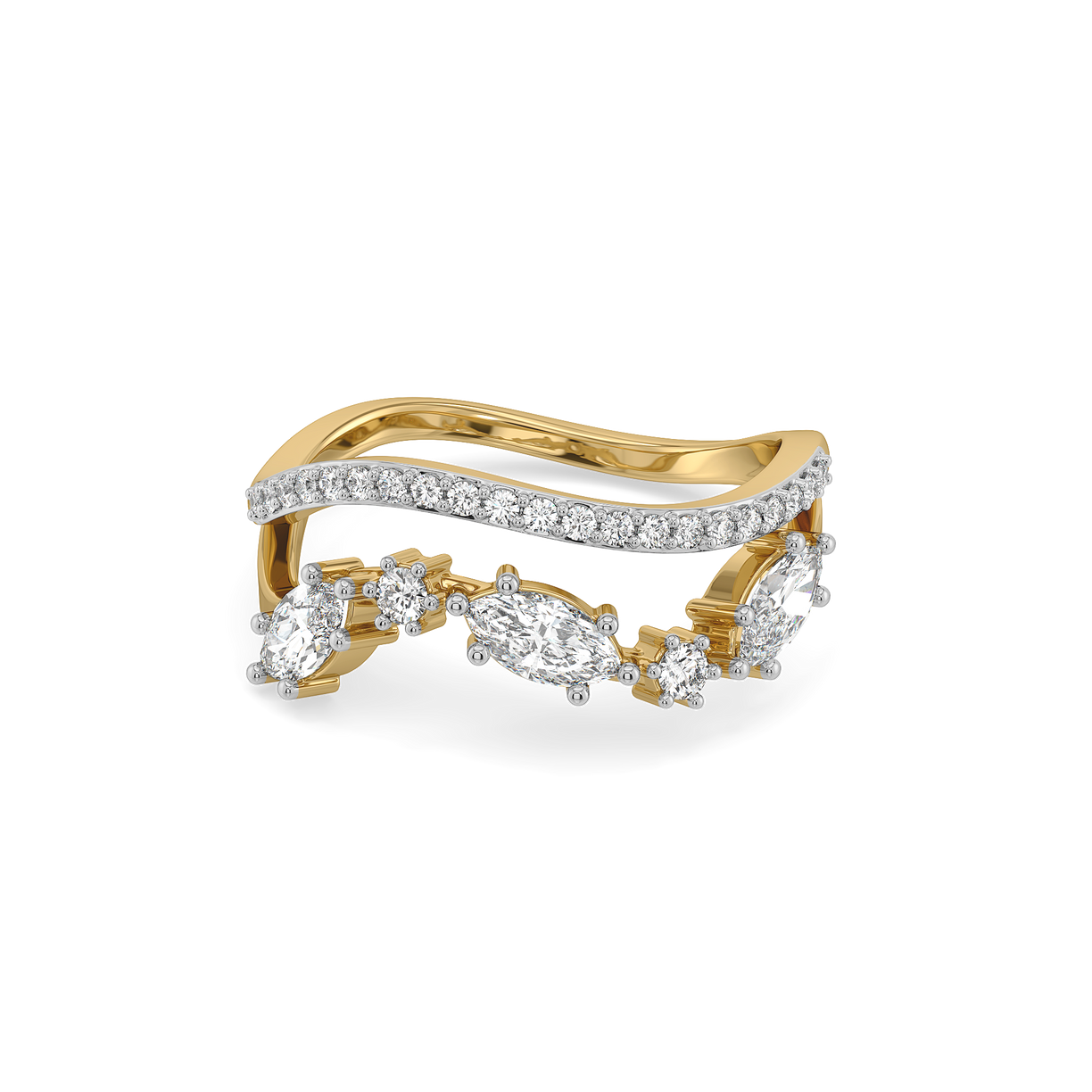 Draped in Marquise - Pure Gold Lab Diamond Ring