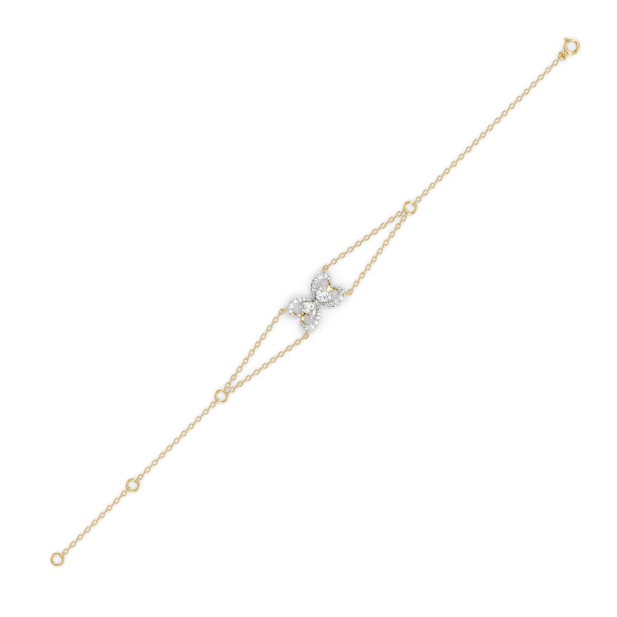 Tied in Love - Pure Gold Lab Diamond Solitaire Bracelet