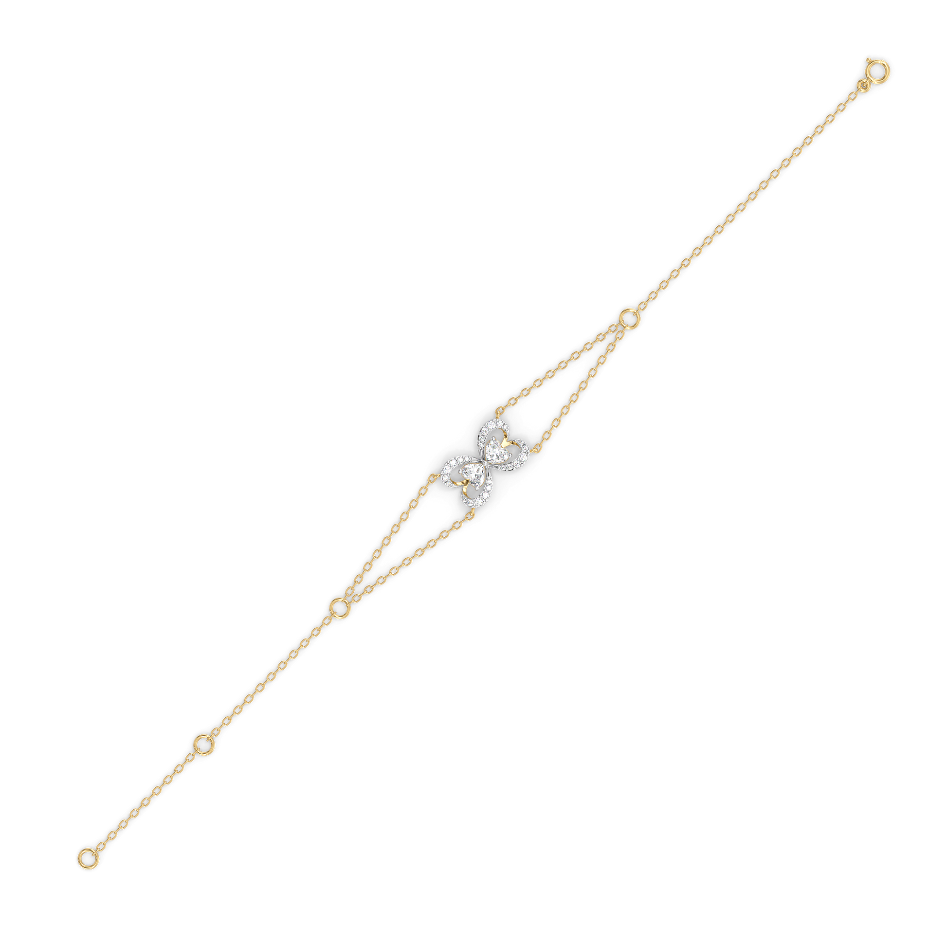 Tied in Love - Pure Gold Lab Diamond Solitaire Bracelet