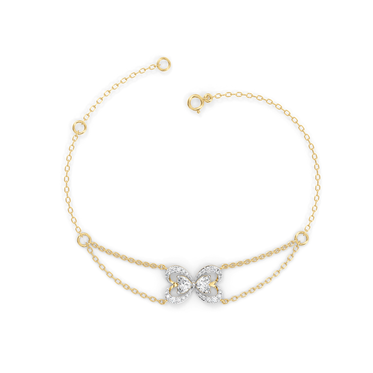 Tied in Love - Pure Gold Lab Diamond Solitaire Bracelet