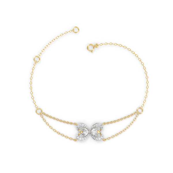 Tied in Love - Pure Gold Lab Diamond Solitaire Bracelet