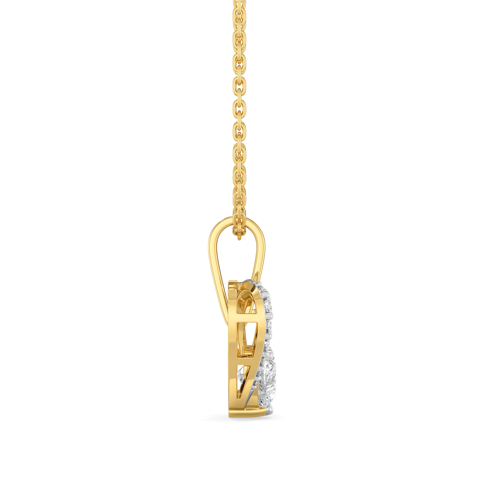 Tied in Love - Pure Gold Lab Diamond Solitaire Pendant