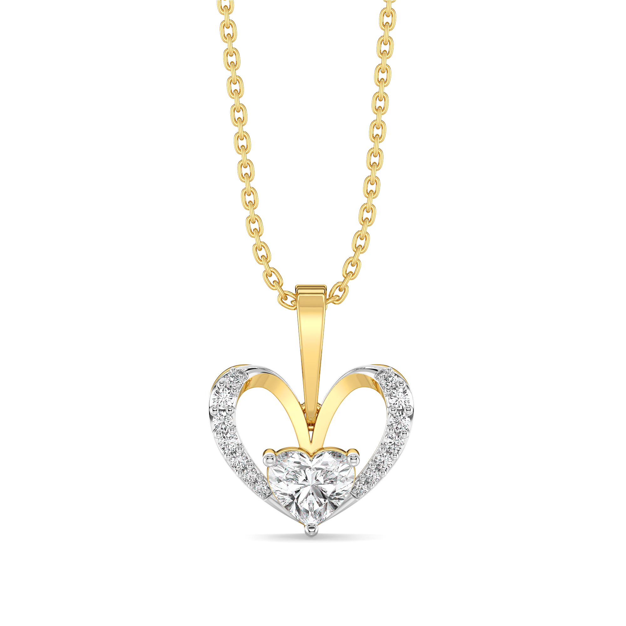 Tied in Love - Pure Gold Lab Diamond Solitaire Pendant