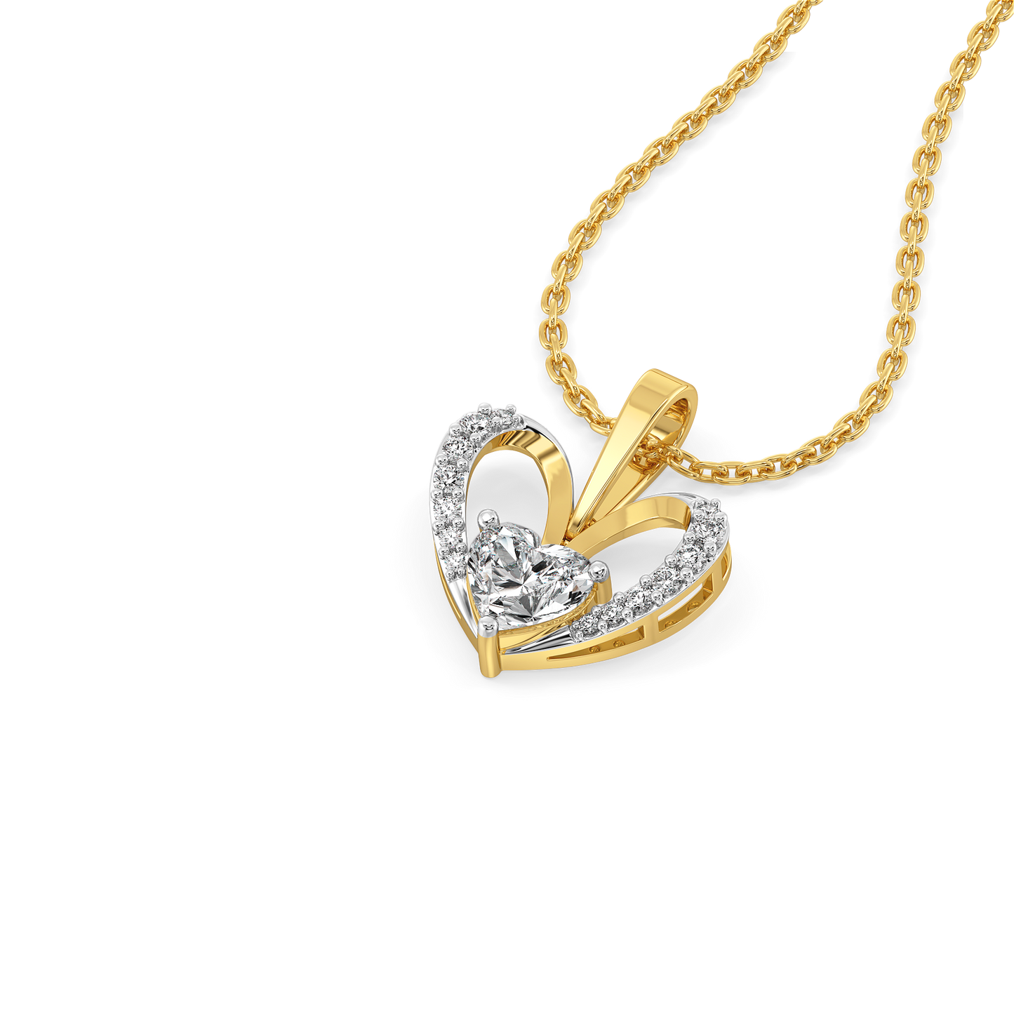 Tied in Love - Pure Gold Lab Diamond Solitaire Pendant