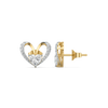 Lukson | Tied in Love 14K Gold Lab Grown Diamond Solitaire Stud Earrings