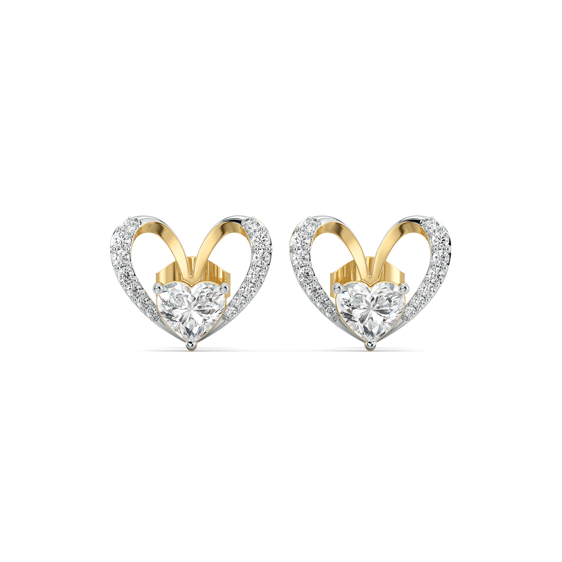 Tied in Love - Pure Gold Lab Diamond Solitaire Stud Earrings