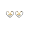 Tied in Love 14K Gold Lab Grown Diamond Solitaire Stud Earrings | Lukson