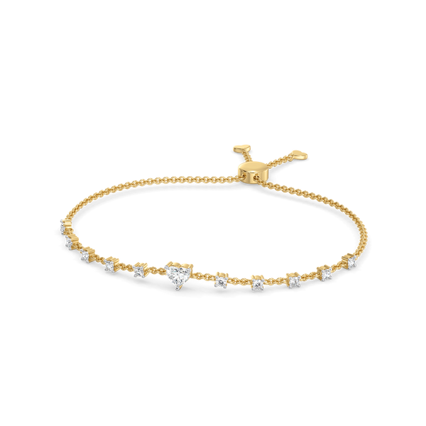 Twinkle Heart - Pure Gold Lab Diamond Bracelet