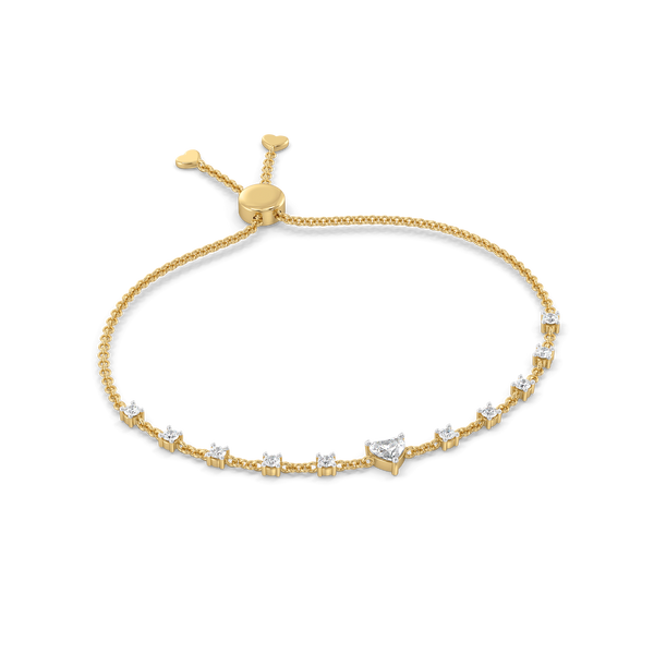Twinkle Heart - Pure Gold Lab Diamond Bracelet