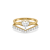 Lukson Twinkle Heart Gold Lab Grown Diamond Stack Ring