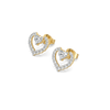 Twinkle Heart - Pure Gold Lab Diamond Stud Earrings