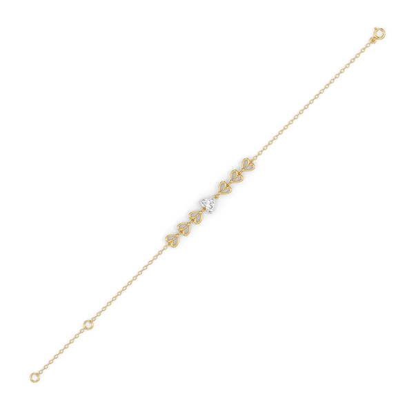 Little Bow Heart - Lab Grown Diamond Bracelet for Women - Lukson 