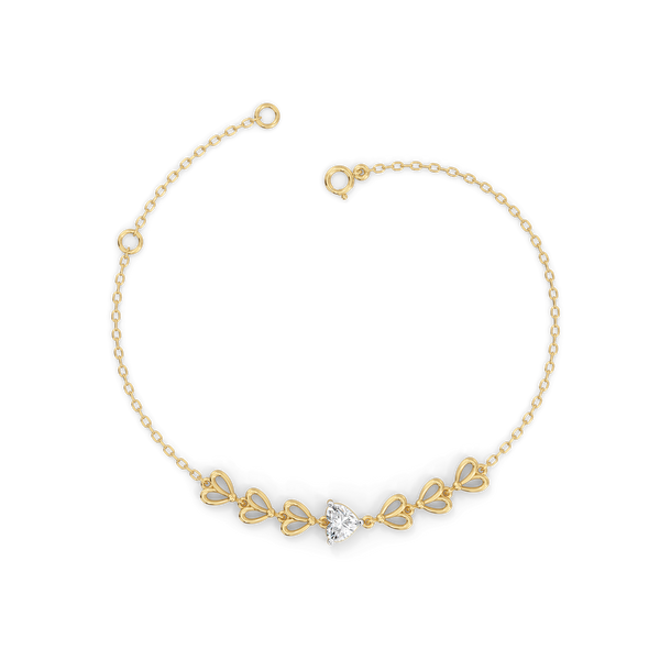 Little Bow Heart - Lab Grown Diamond Bracelet - Lukson 