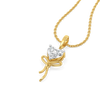 Little Bow Heart - Pure Gold Lab Diamond Pendant