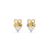 Little Heart Pure 14k Gold Lab Grown Diamond Earrings - Lukson 