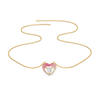 Rosé Heart - Pure Gold Lab Grown Diamond Necklace - Lukson 