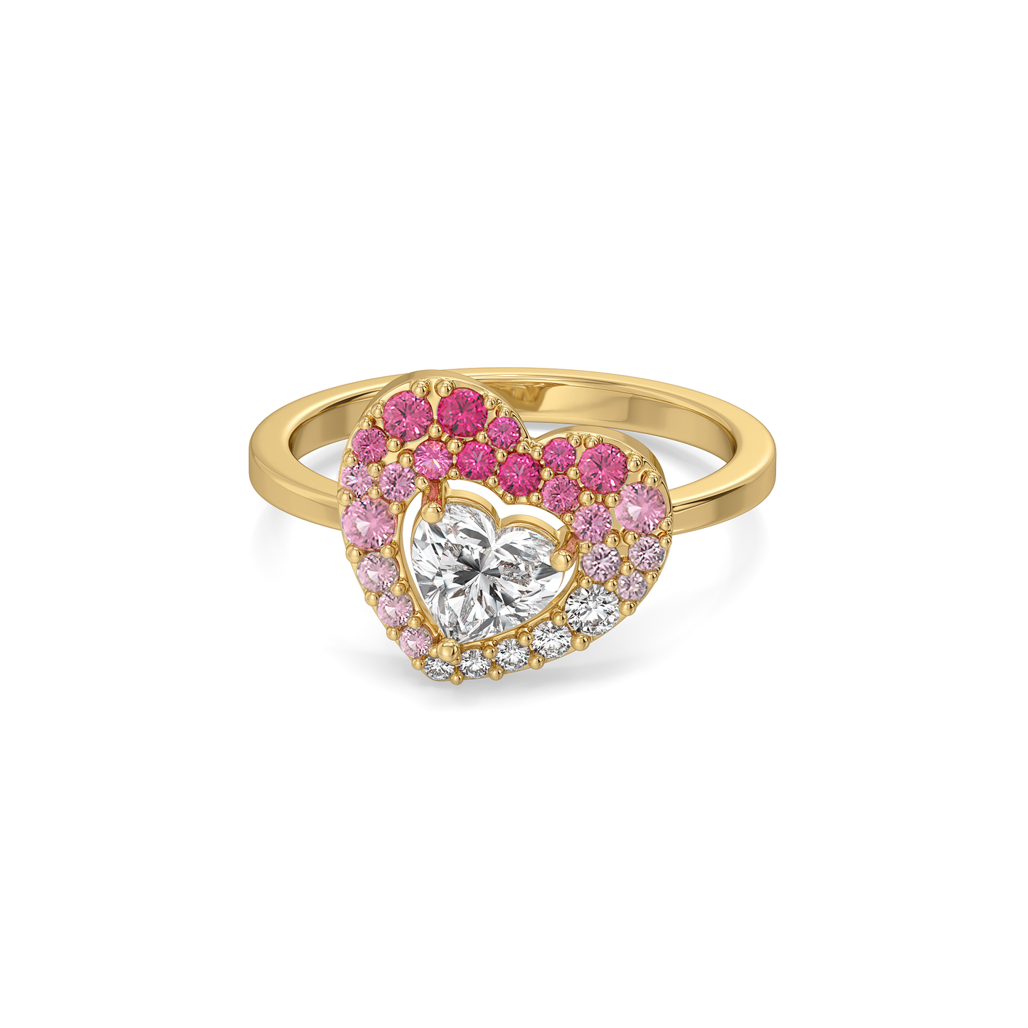 Rosé Heart - Pure Gold Lab Diamond Rings