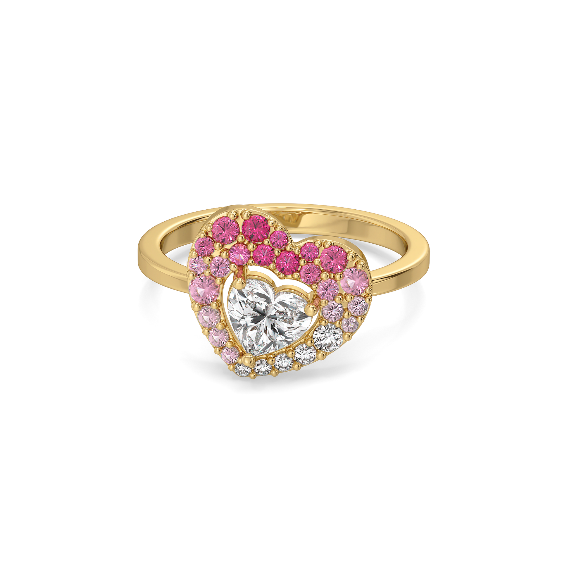 Rosé Heart - Pure Gold Lab Diamond Rings