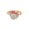 Lukson Rosé Heart Gold Lab GrownDiamond Rings in India