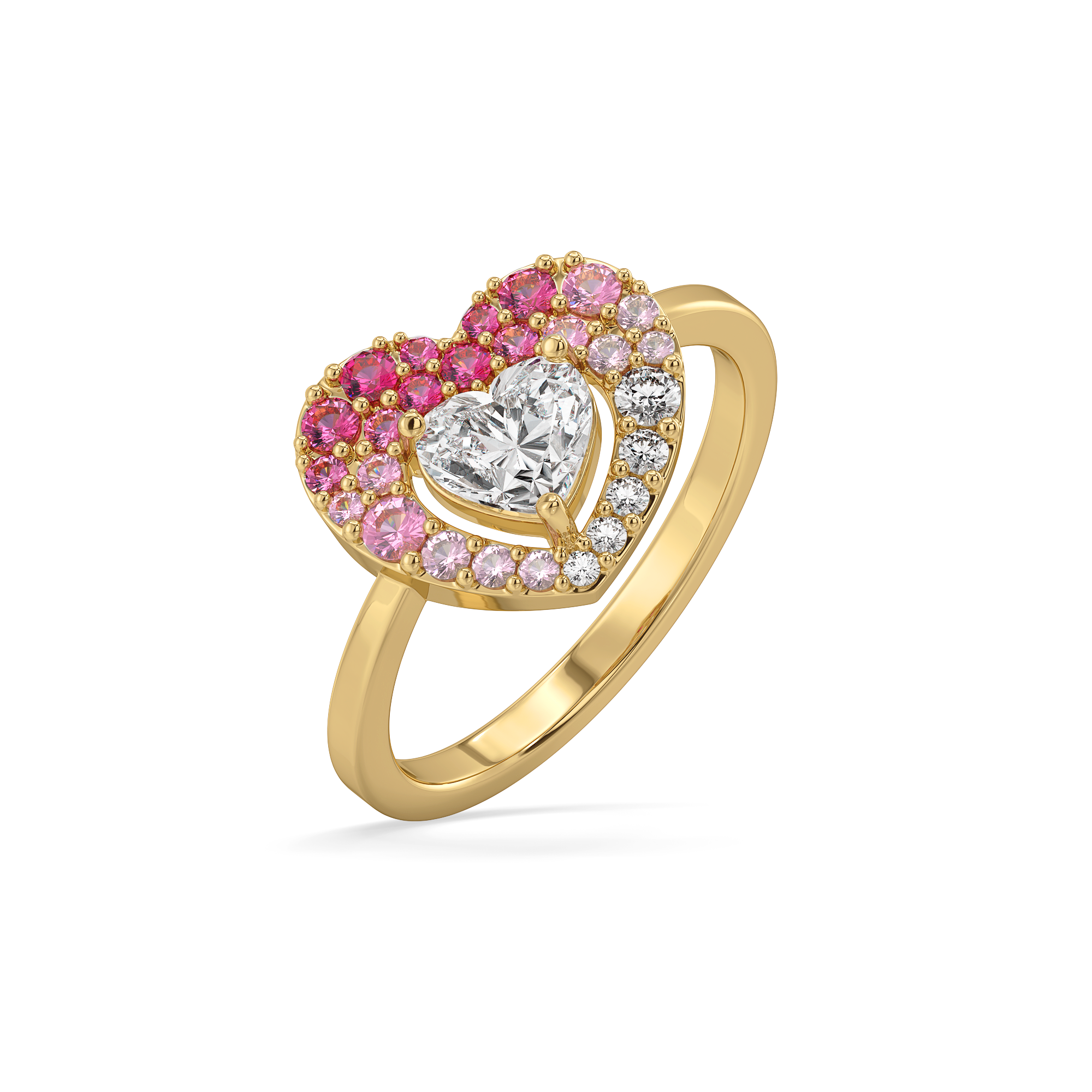 Rosé Heart - Pure Gold Lab Diamond Rings