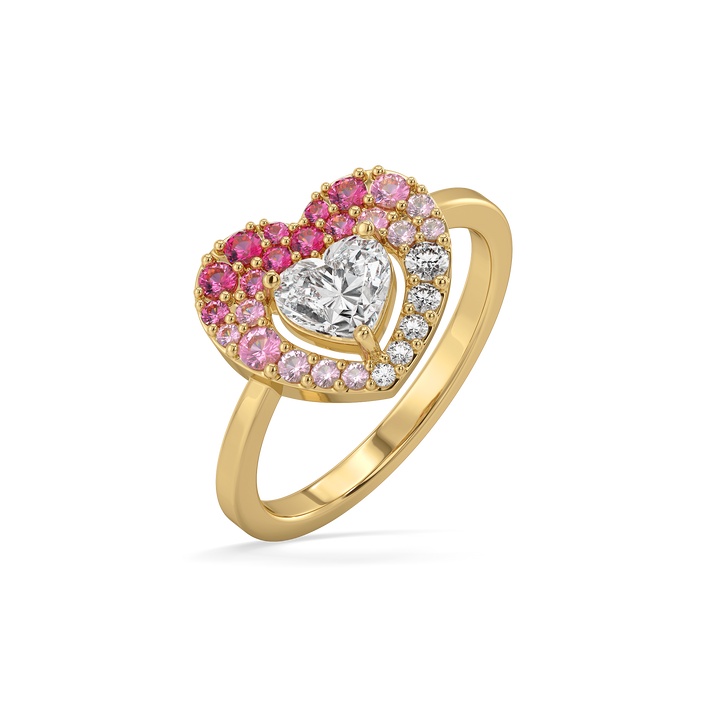 Rosé Heart - Pure Gold Lab Diamond Rings
