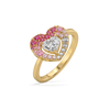 Lukson Rosé Heart Gold Lab GrownDiamond Rings