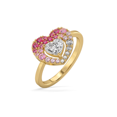 Rosé Heart - Pure Gold Lab Diamond Rings