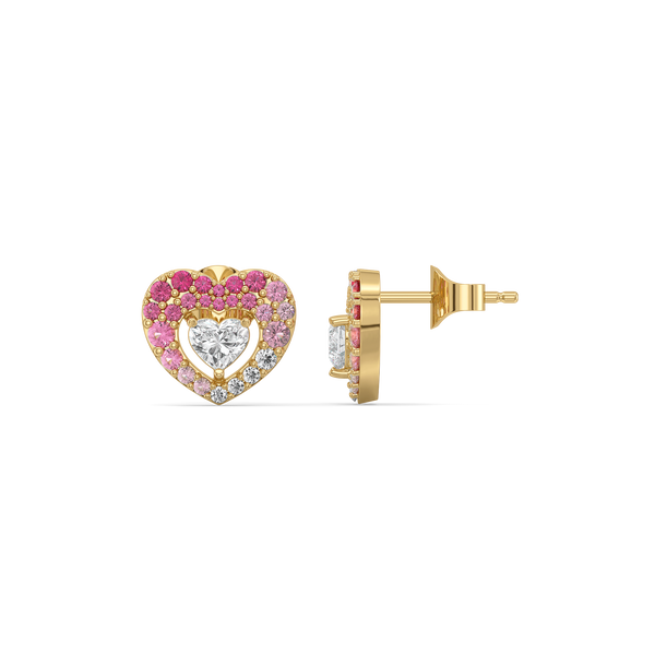 Lukson Lab Grown Diamond Rosé Heart Stud