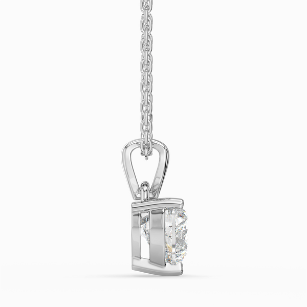 Snowed Heart - Pure Gold Lab Diamond Pendant