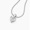 Snowed Heart - Pure Gold Lab Diamond Pendant