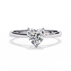 Lukson Snowed Heart Pure Gold Lab Grown Diamond Solitaire Ring