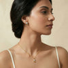 Baroque Grace - Pure Gold Oval Lab Diamond Pendant