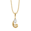 Baroque Grace - Pure Gold Oval Lab Diamond Pendant