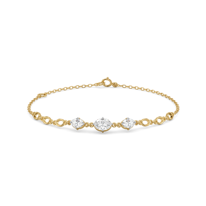 Oval Serenity - Pure Gold Lab Diamond Bracelet