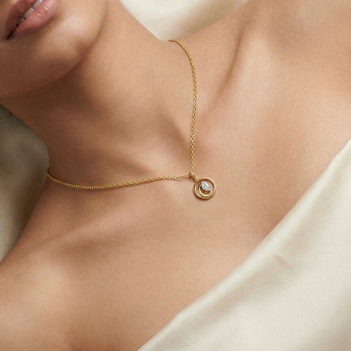 Oval Serenity - Pure Gold Lab Diamond Pendant