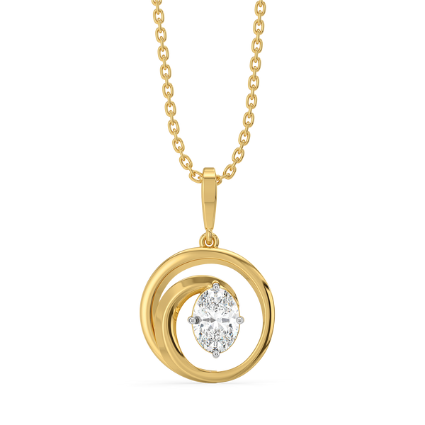 Oval Serenity - Pure Gold Lab Diamond Pendant