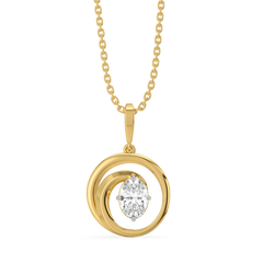 Oval Serenity - Pure Gold Lab Diamond Pendant