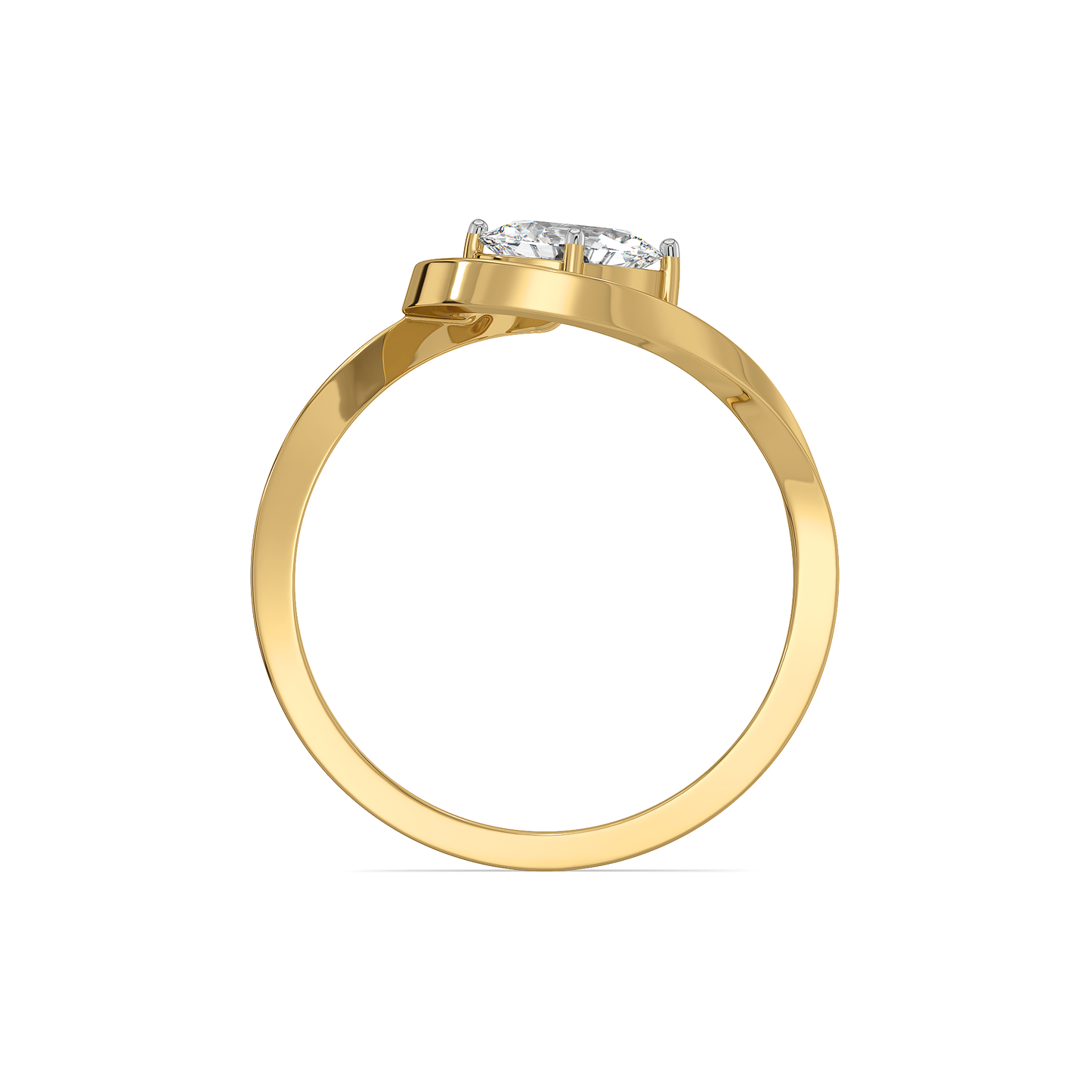Oval Serenity - Pure Gold Lab Diamond Solitaire Ring