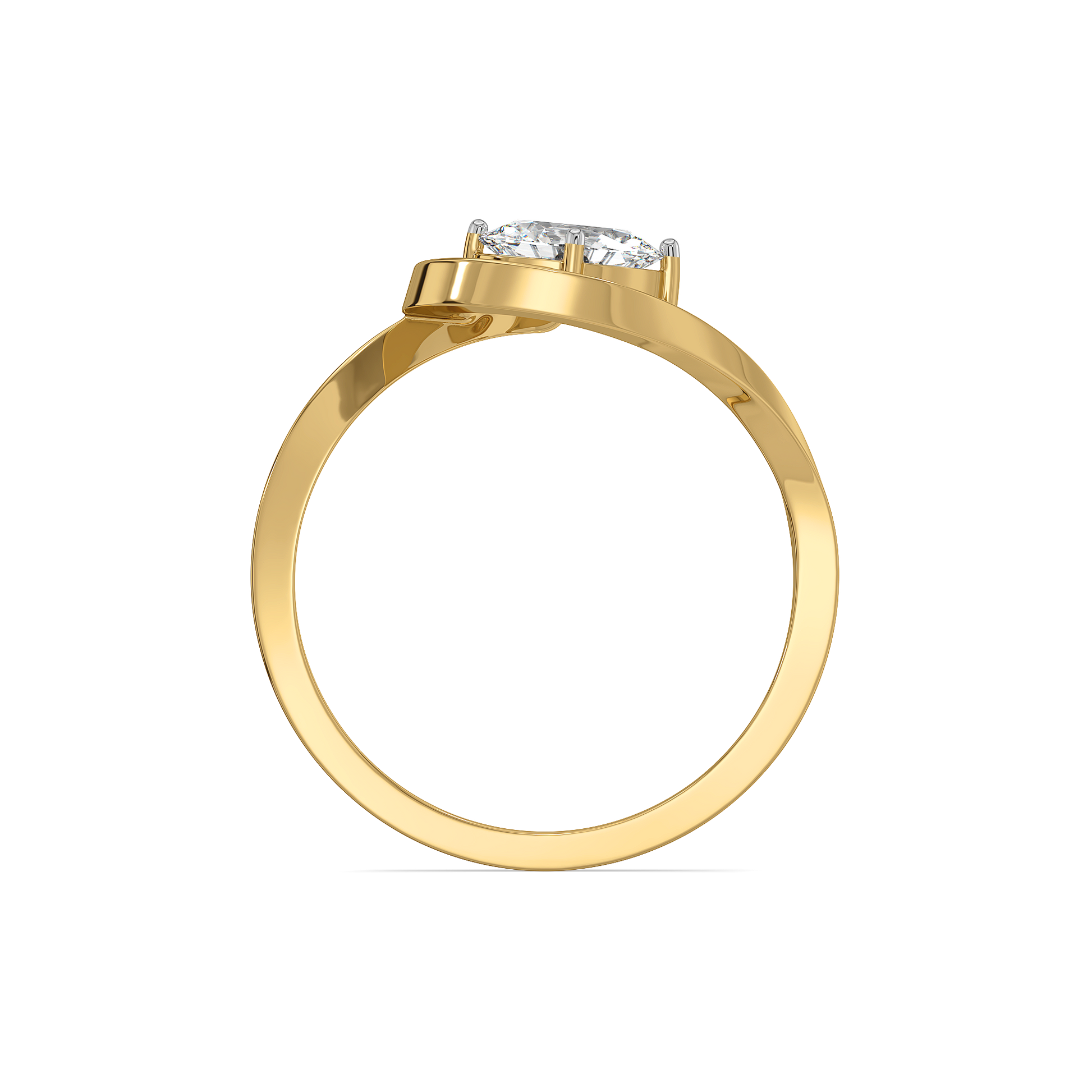 Oval Serenity - Pure Gold Lab Diamond Solitaire Ring