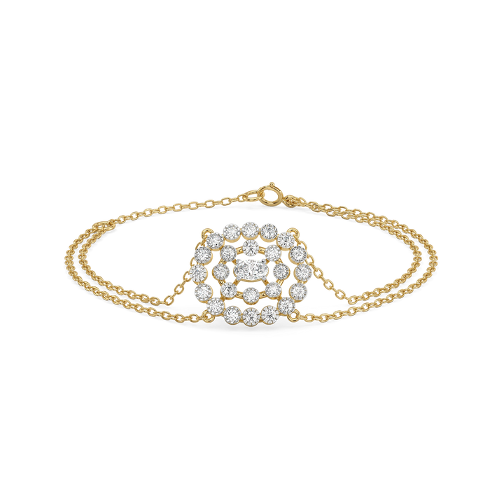 Oval Radiance - Pure Gold Lab Diamond Solitaire Bracelet