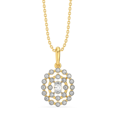 Oval Radiance - Pure Gold Lab Diamond Solitaire Pendant