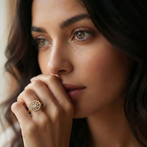 Lukson Oval Cut Gold Lab Diamond Solitaire Ring Online