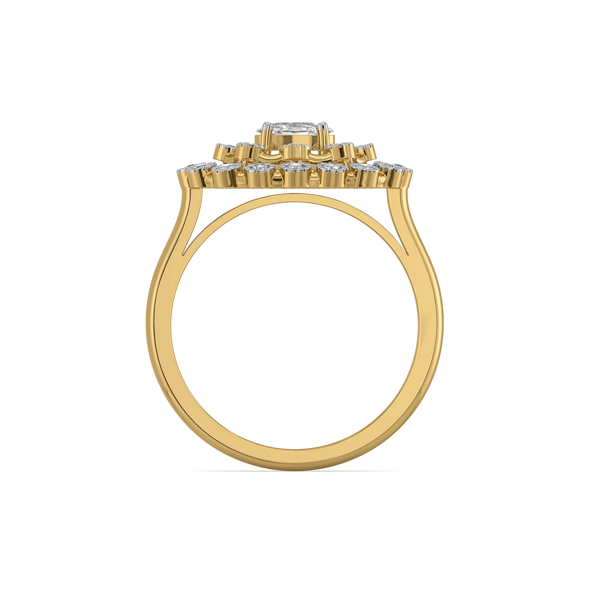 Oval Radiance - Pure Gold Lab Diamond Solitaire Ring