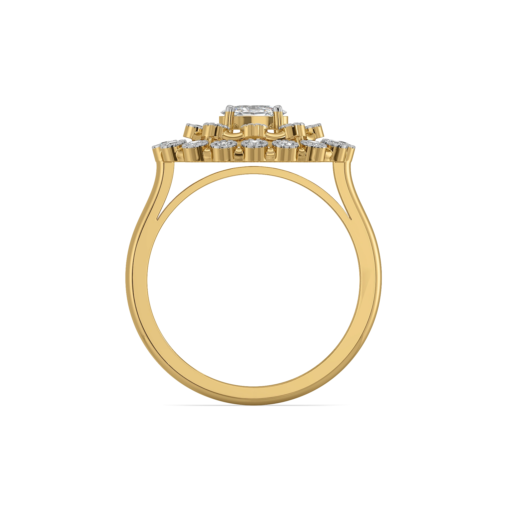 Oval Radiance - Pure Gold Lab Diamond Solitaire Ring