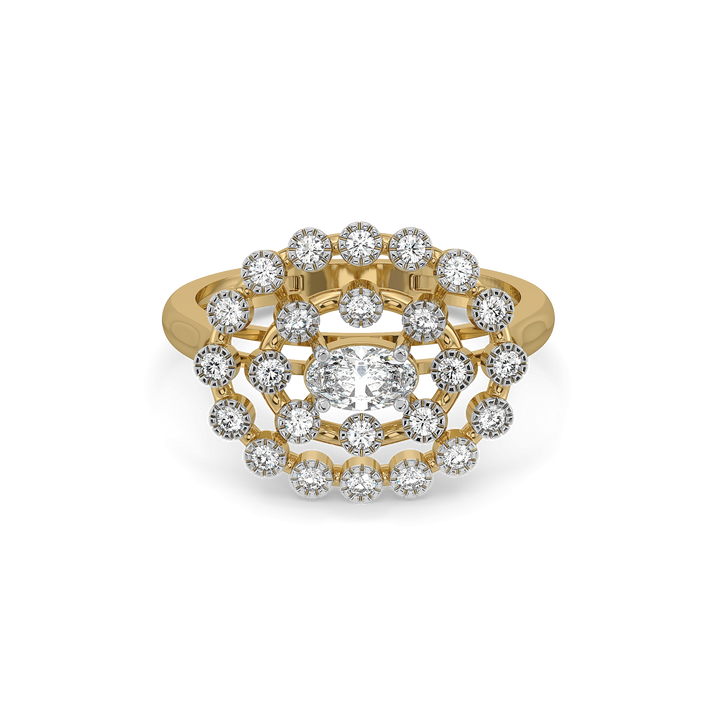 Oval Radiance - Pure Gold Lab Diamond Solitaire Ring