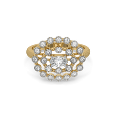 Oval Radiance - Pure Gold Lab Diamond Solitaire Ring