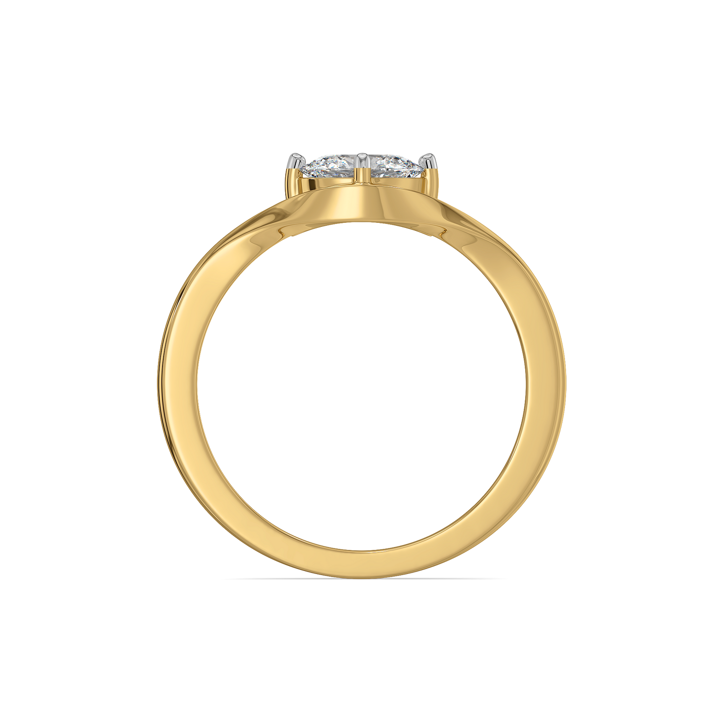 Elegant Oval - Pure Gold Lab Diamond Solitaire Ring