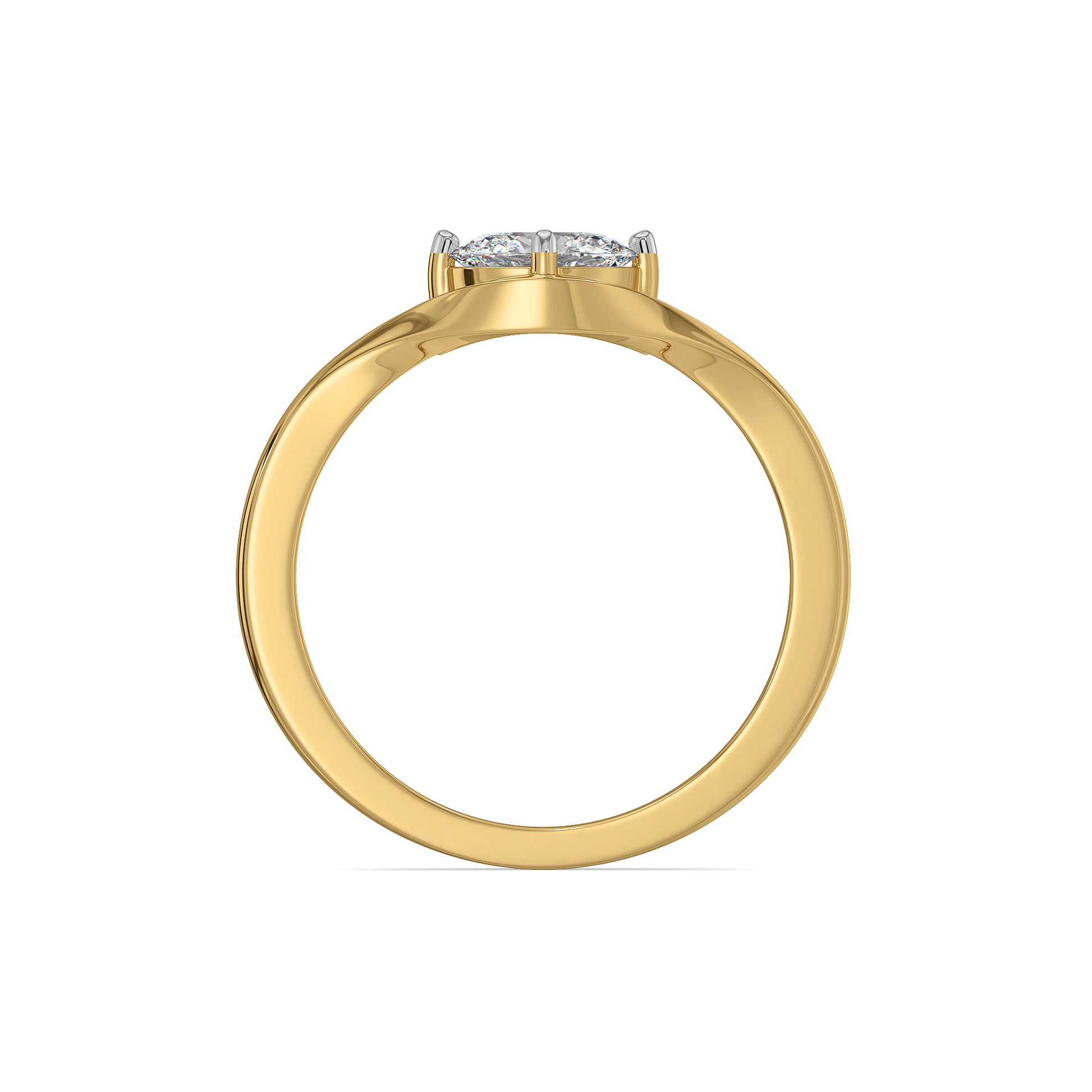 Elegant Oval - Pure Gold Lab Diamond Solitaire Ring
